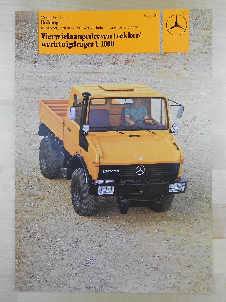 Mercedes Unimog U1000 Brochure 1981, Zo goed als nieuw, Mercedes-Benz, Mercedes, Ophalen of Verzenden