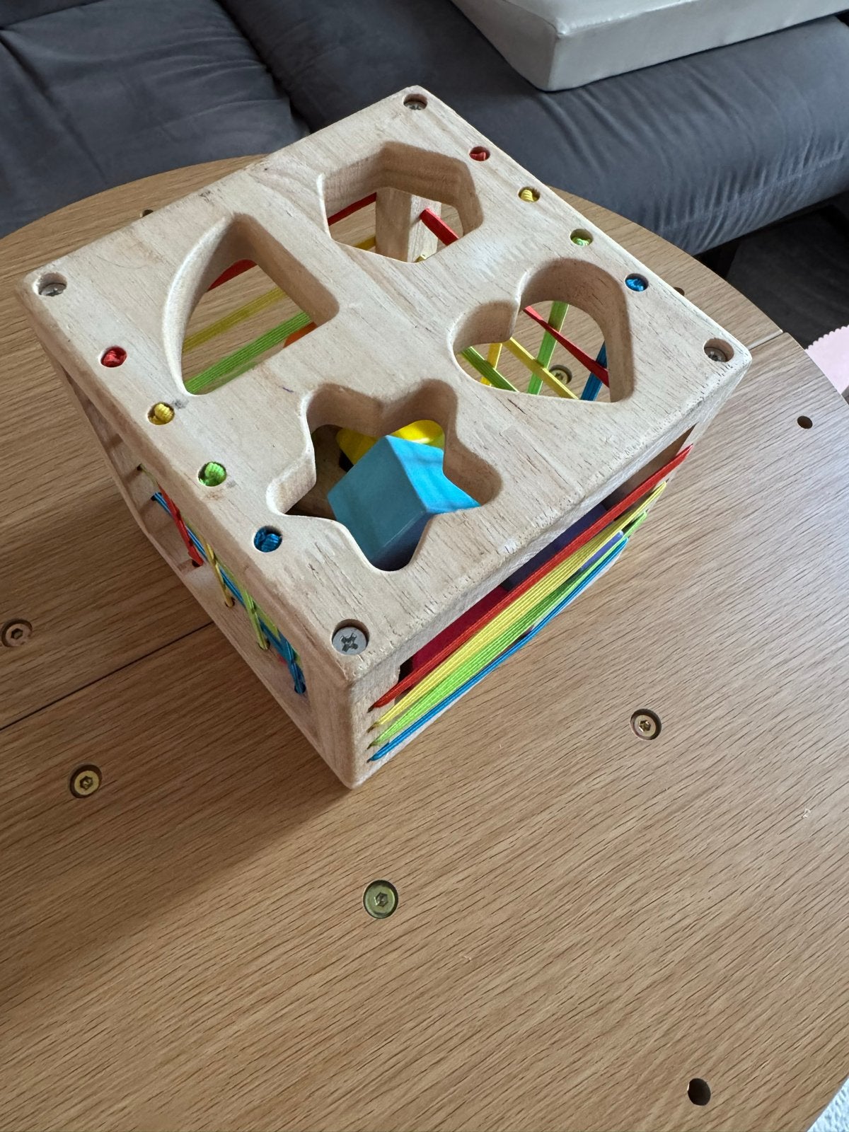Houten montessori steekdobbelstenen, Kinderen en Baby's, Ophalen of Verzenden, Zo goed als nieuw, Overige typen