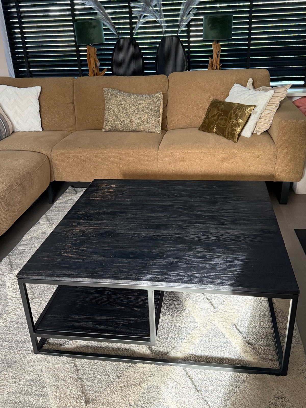 dBodhi Salontafel - mango hout, Gebruikt, Vierkant, Ophalen of Verzenden, 5 – 50