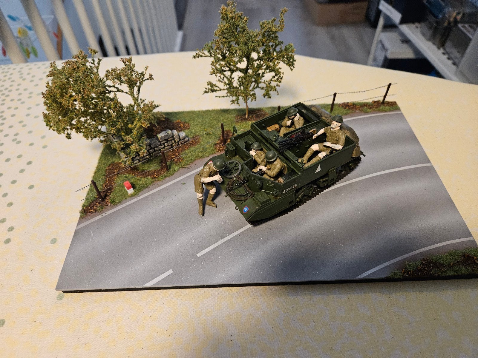militaire voertuigen,  diorama D1, Ophalen, Zo goed als nieuw, 1:35 tot 1:50, Diorama