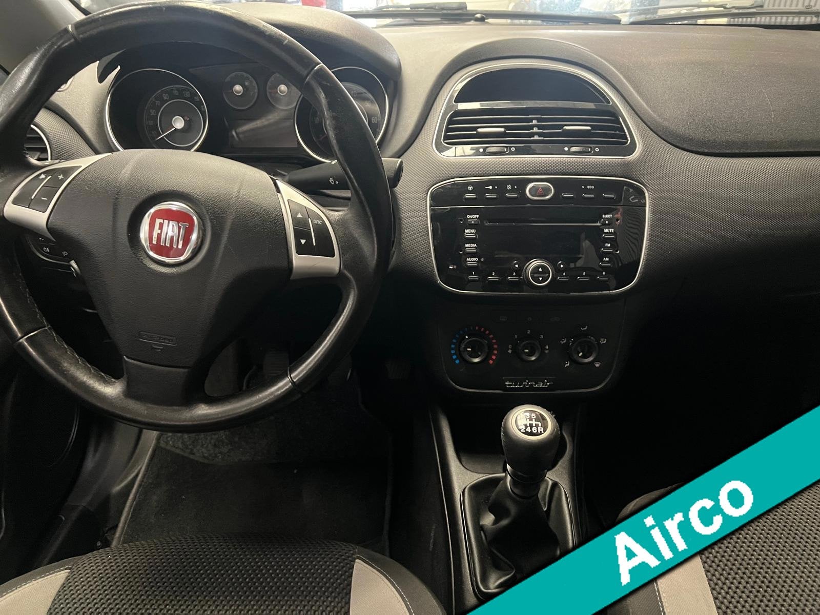 Fiat Punto Evo 0.9 TwinAir Pop NAP - Airco - Cruise Contrl., Voorwielaandrijving, Euro 5, Gebruikt, Zwart