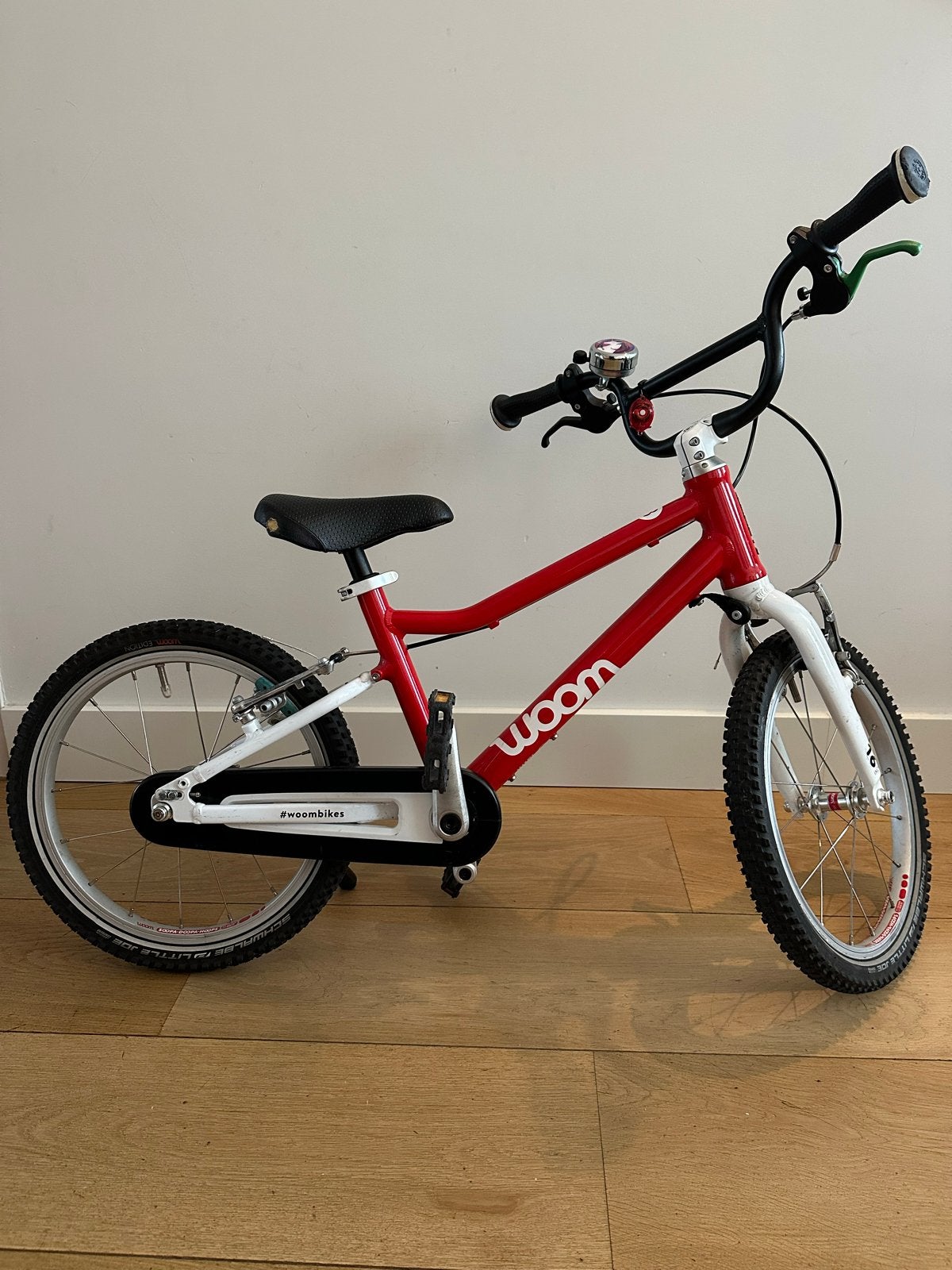 Woom 3 kinderfiets - Rood, Fietsen en Brommers, Fietsen | Kinderfietsjes, Ophalen, Gebruikt, Velgrem, 16 tot 20 inch