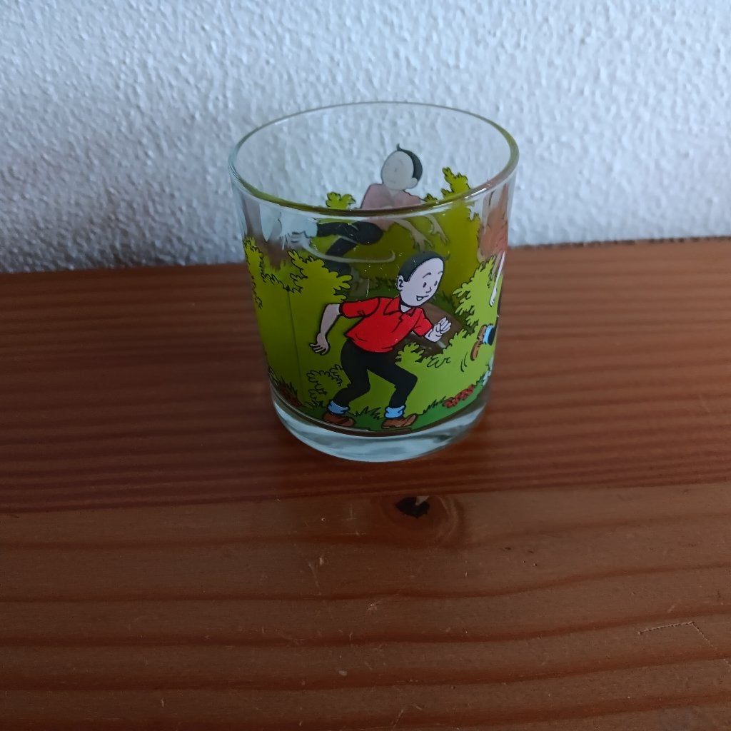 Vintag glas - suske en wiske thema, Verzamelen, Ophalen of Verzenden, Zo goed als nieuw