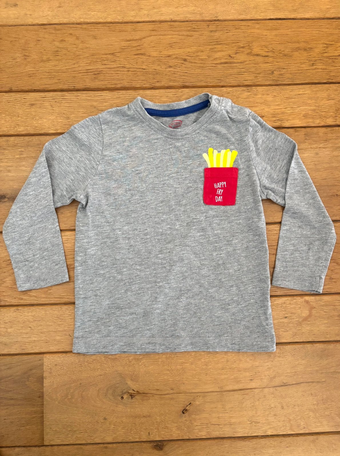 Lupilu Happy Fry Day longsleeve maat 86/92 – frietjes print, Ophalen of Verzenden, Jongen, Shirt of Longsleeve