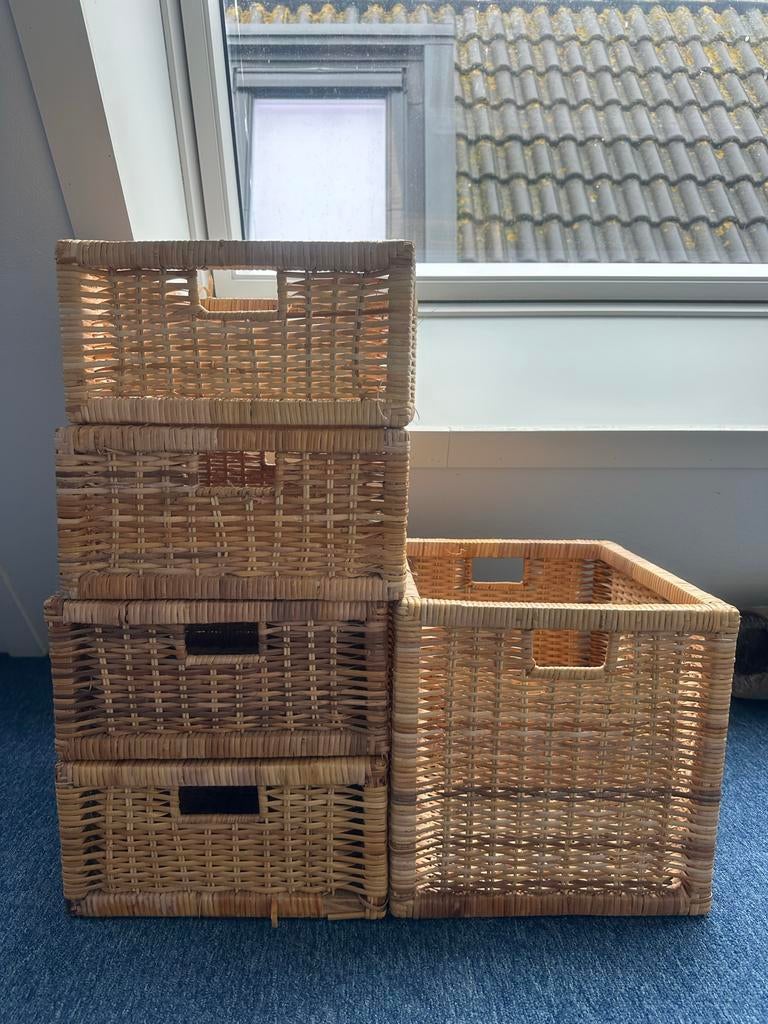 Rotan manden, Huis en Inrichting, Ophalen, Gebruikt, Mand, Vierkant