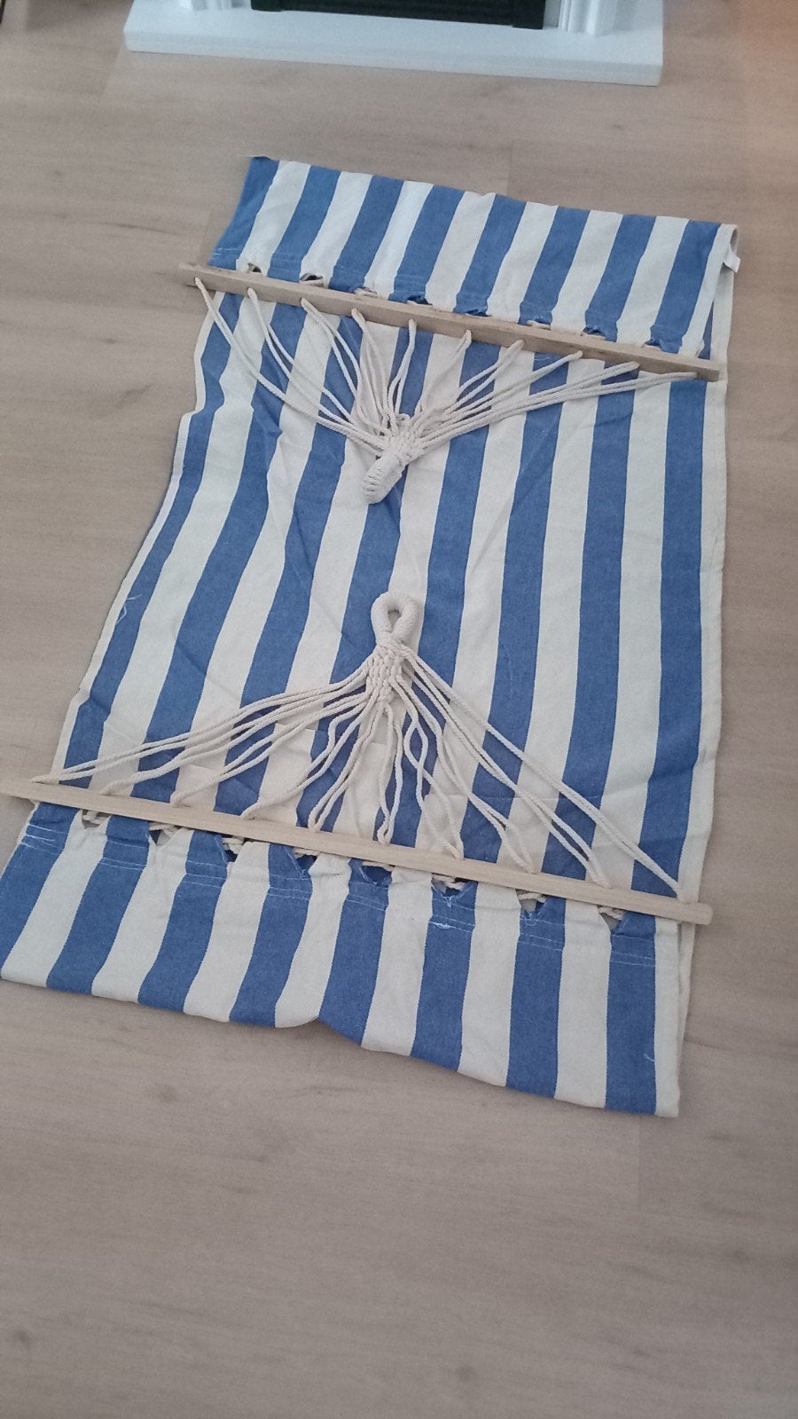 Nieuw! Hangmat/boomhut/kamperen blauw/wit, Tuin en Terras, Hangmatten, Opvouwbaar, Nieuw, Ophalen of Verzenden, Eenpersoons