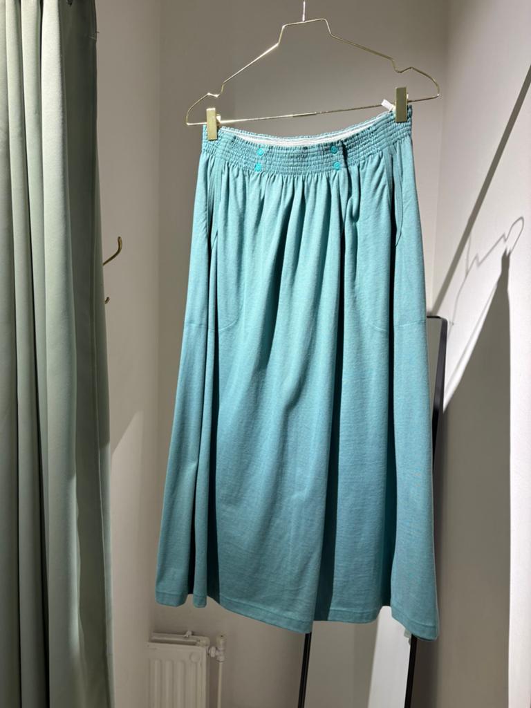 Marimekko vintage rok aqua blauw L, Ophalen of Verzenden, Zo goed als nieuw, Blauw