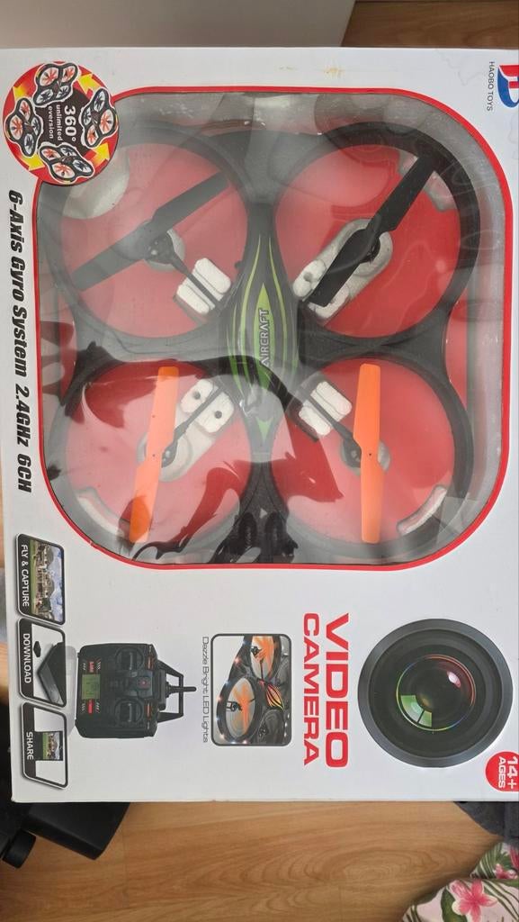 Haobo Toys Drone met Camera en 6-assig Gyro Systeem, Gebruikt, Basiskwaliteit, Overige merken, Verlichting