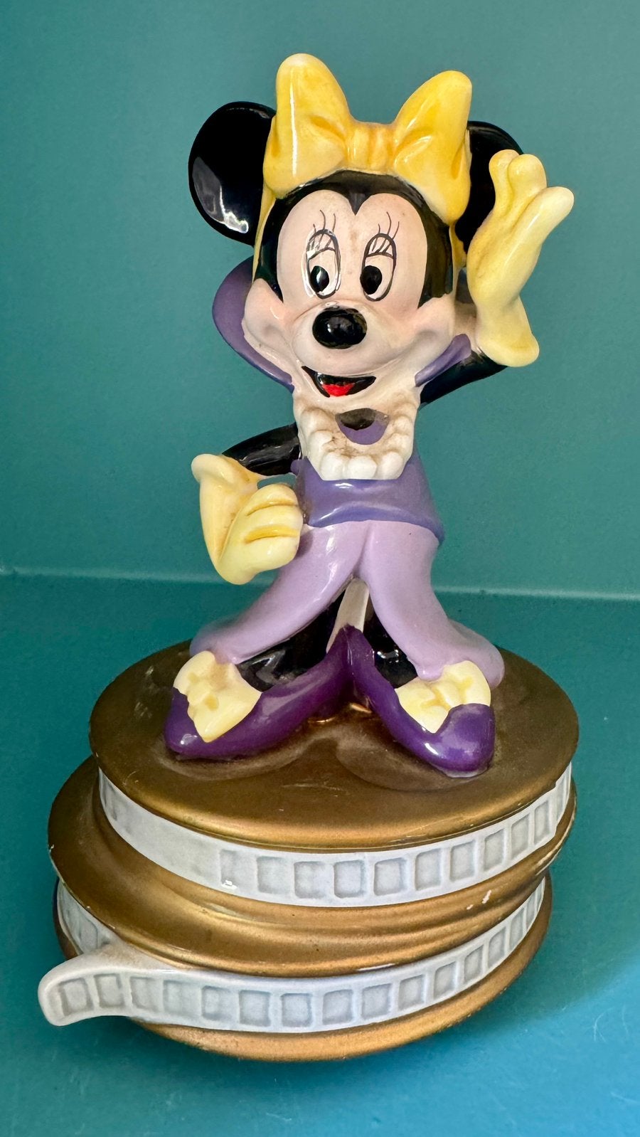 Vintage Disney Minnie Mouse muziekdoosje 1987, Ophalen, Mickey Mouse, Gebruikt, Beeldje of Figuurtje