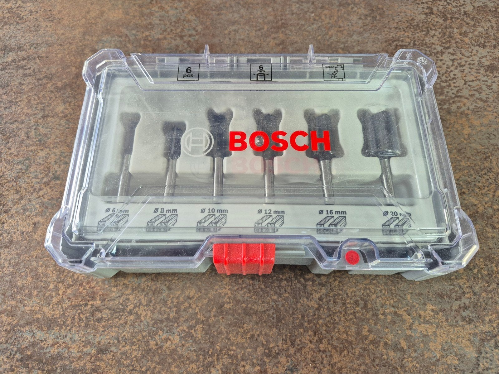 Bosch 6-delige Frezenset in cassette 6mm, Ophalen of Verzenden, Nieuw, Elektrisch, Bovenfrees
