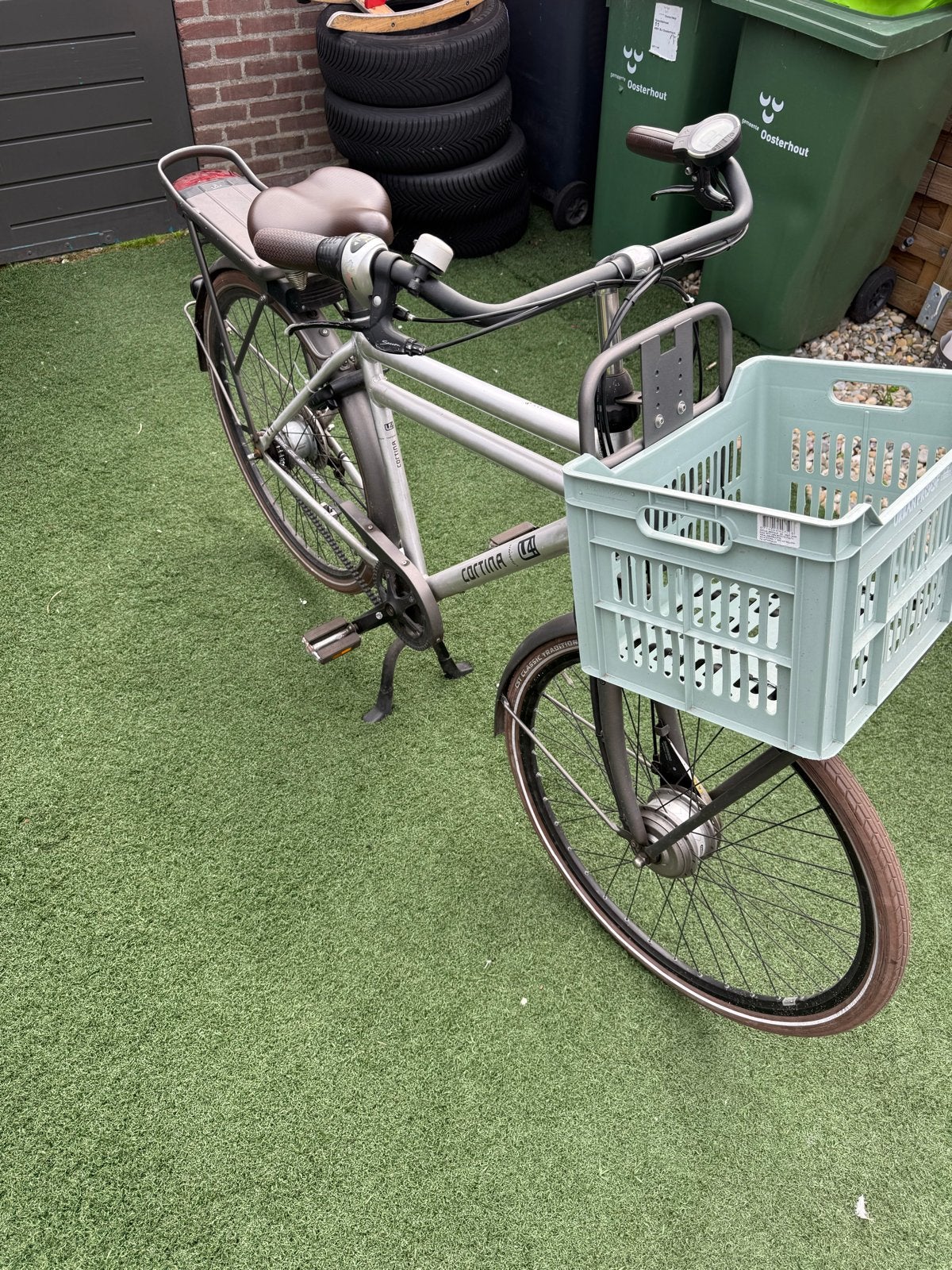 Elektronische Cortina herenfiets 8 versnellingen 56 cm, Fietsen en Brommers, Gebruikt, Versnellingen, 53 tot 57 cm, Ophalen