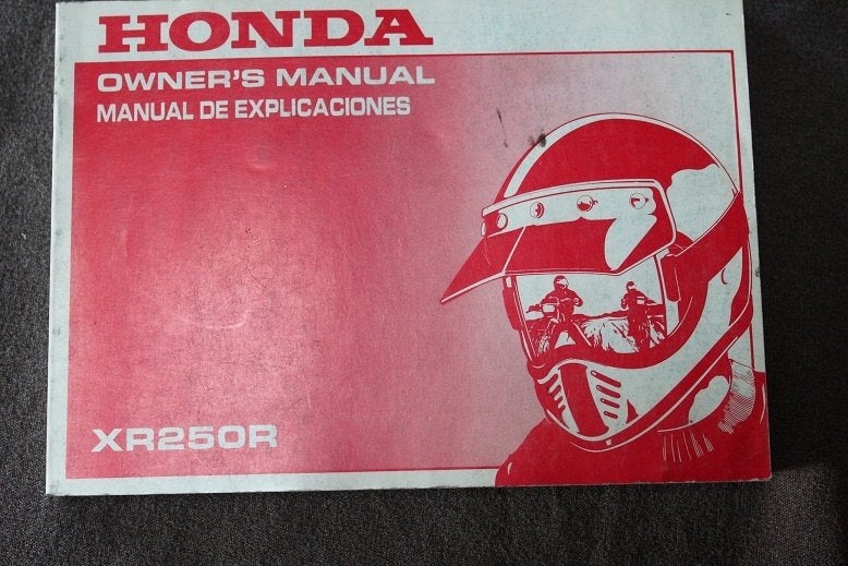 Honda XR250R 1989 motorcycle owner's manual XR 250 R, Motoren, Ophalen of Verzenden, Honda