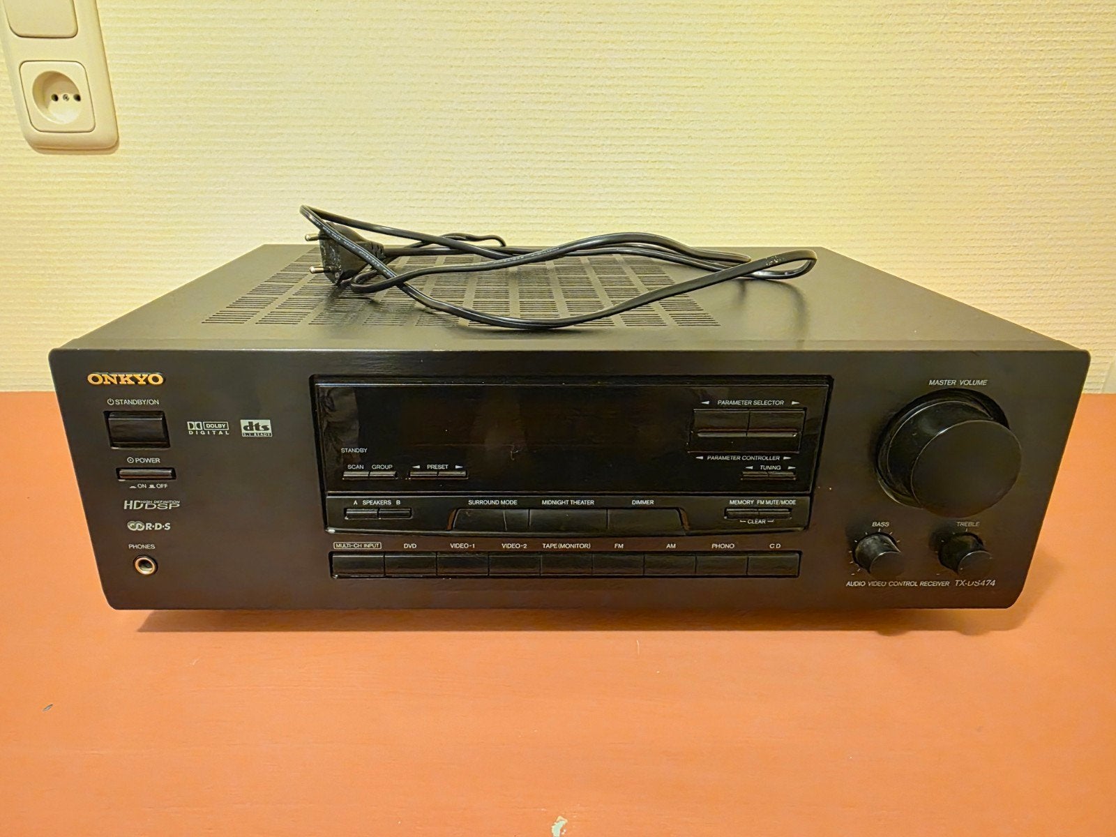 Onkyo TX-DS474 AV Receiver - Goede staat, Ophalen of Verzenden, Zo goed als nieuw, 60 tot 120 watt, Onkyo