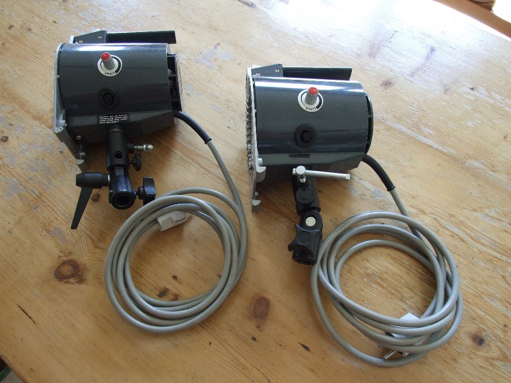 2 vintage Hedler soft lux automatic 2000 fotografie lampen ., Ophalen of Verzenden, Zo goed als nieuw, Compact, Overige Merken