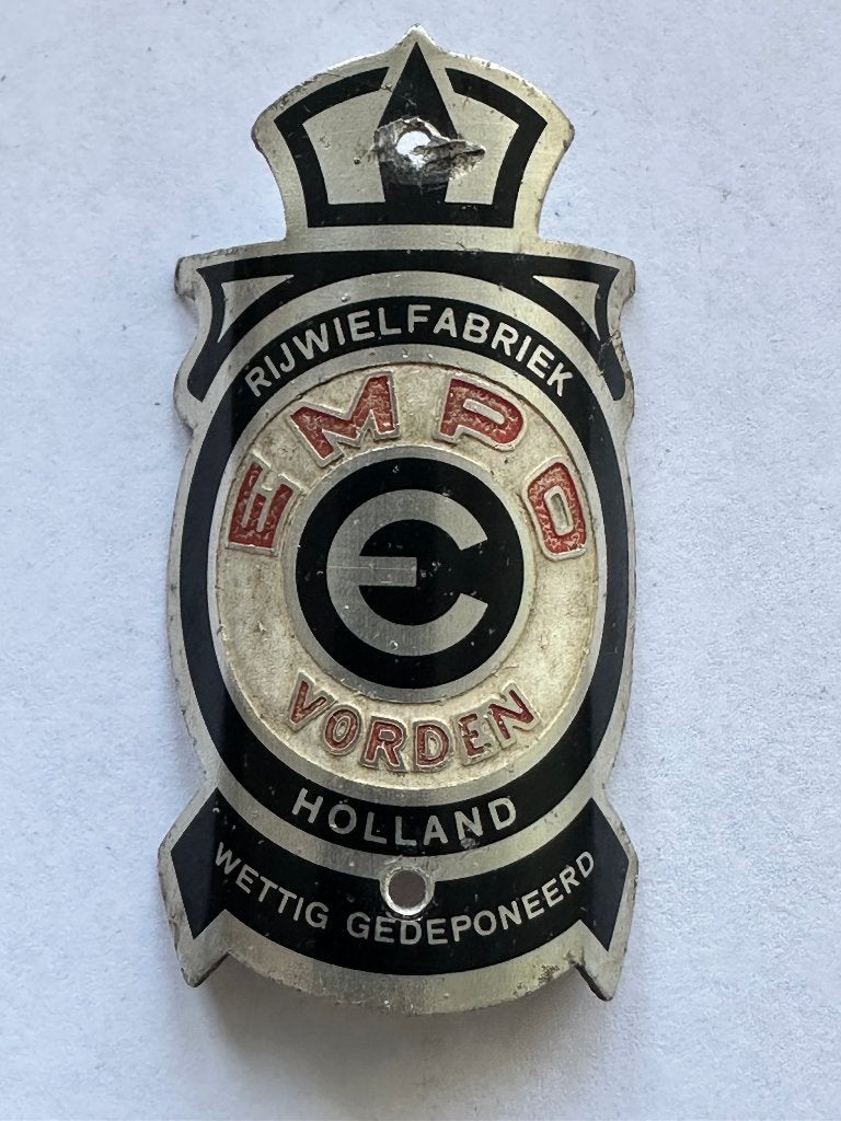 Oud Empo Vorden Holland balhoofdplaatje. Balhoofd plaatje., Gebruikt, Empo, Overige typen, Ophalen of Verzenden
