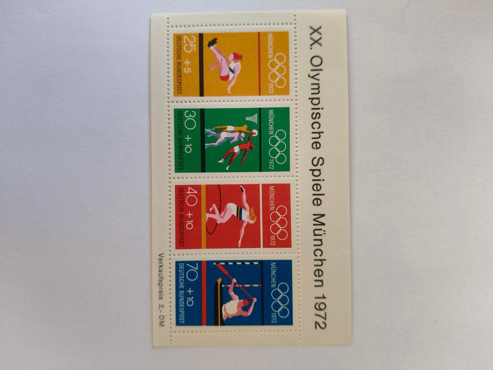 Duitse postzegels Olympische Spelen München 1972, Postzegels en Munten, Ophalen of Verzenden, BRD