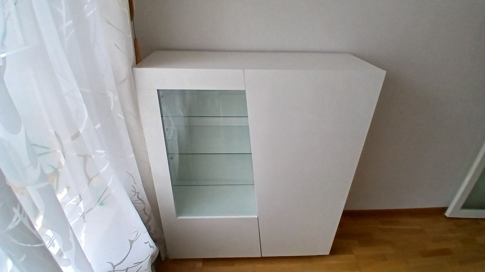 Witte Vitrinekast / Highboard / Sideboard - Hout & HDF, Ophalen