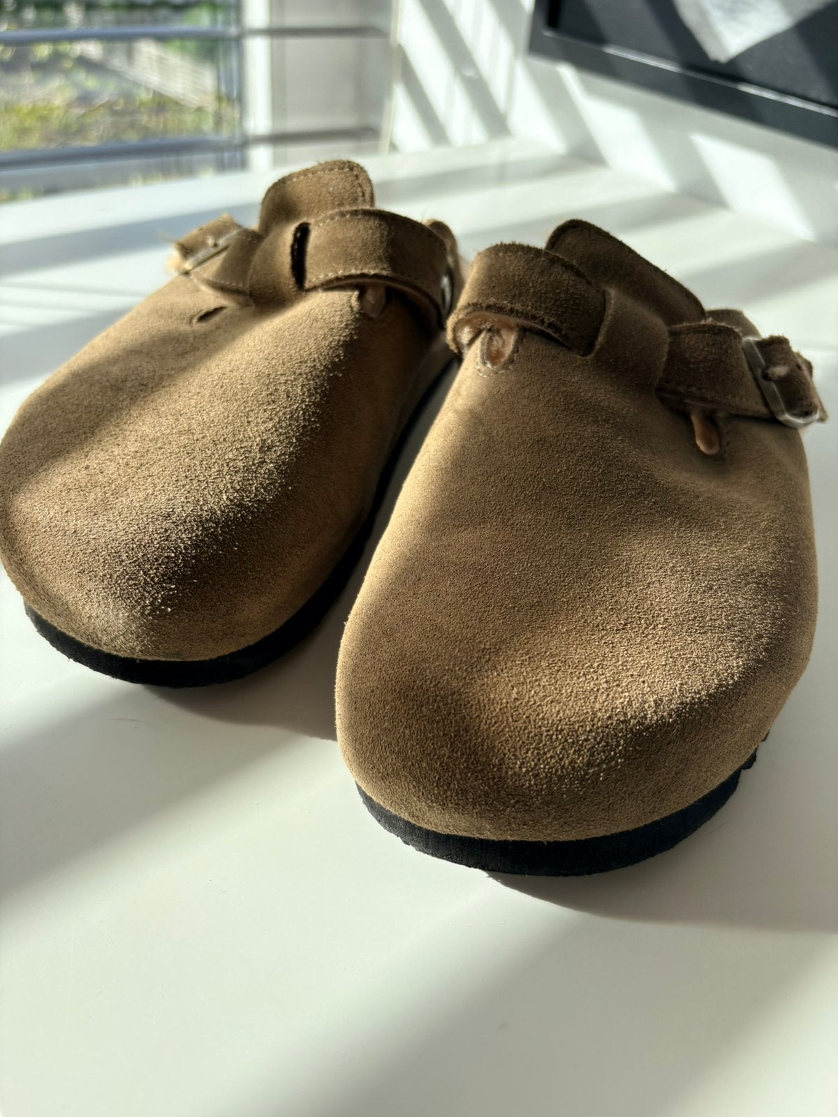 Scholl slipper muil maat 42 gevoerd, Zo goed als nieuw, Groen, Sandalen of Muiltjes, Ophalen of Verzenden