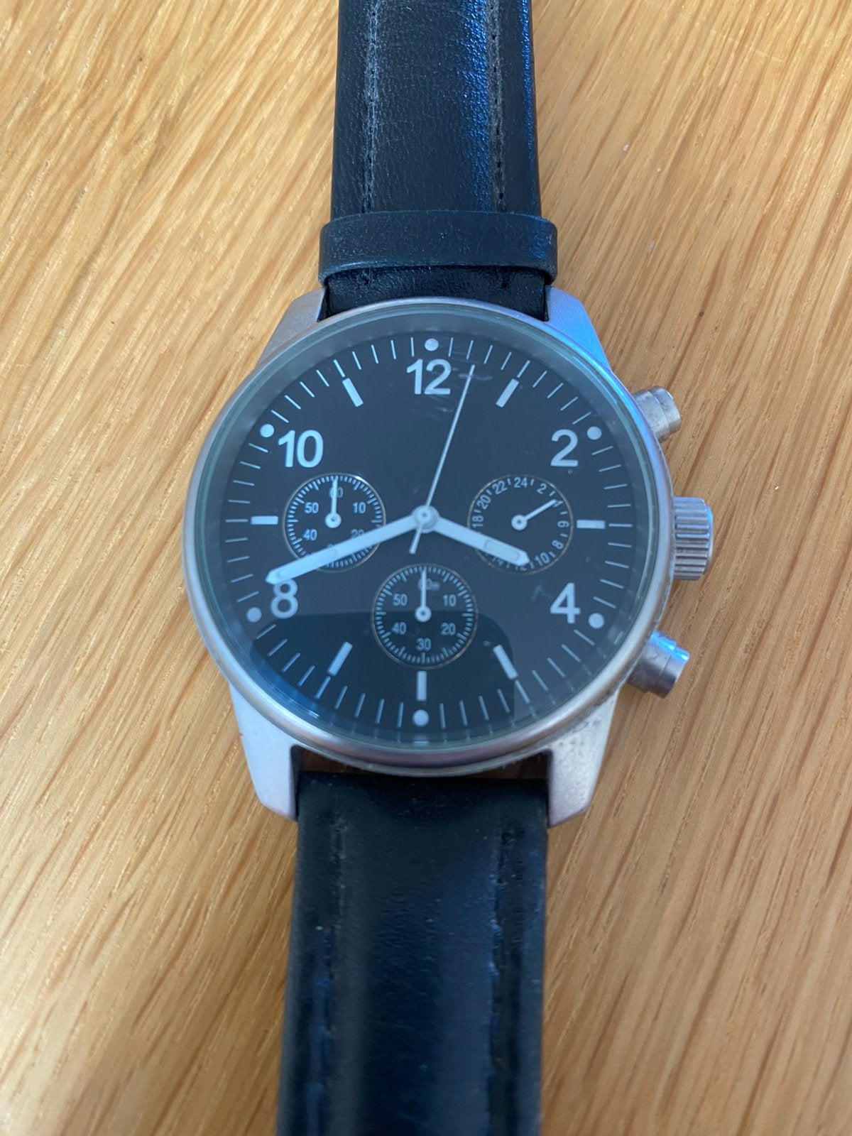 Heren horloge Hema, zwart bandje, Ophalen of Verzenden, Overige merken