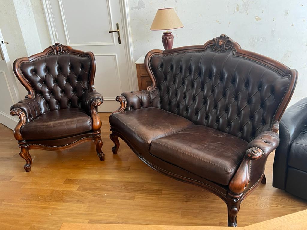 Klassieke Chesterfield salonset, Ophalen