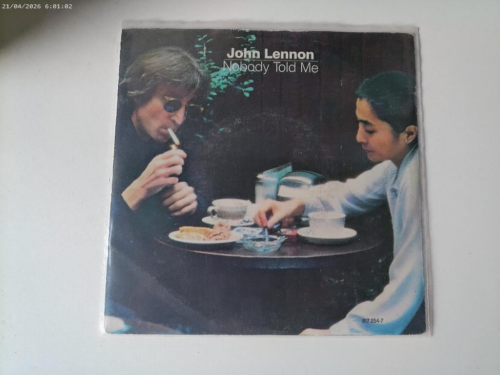 John Lennon ( Beatles ) - Nobody Told me, Cd's en Dvd's, Vinyl Singles, Fotohoes, Ophalen of Verzenden, Gebruikt, Rock en Metal