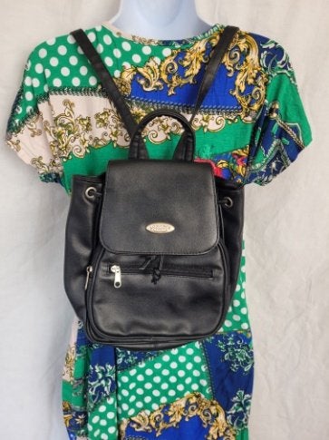 Leuke nep leren zwarte kleine rugzak merk Romance, Sieraden, Tassen en Uiterlijk, Tassen | Damestassen, Zo goed als nieuw, Overige typen