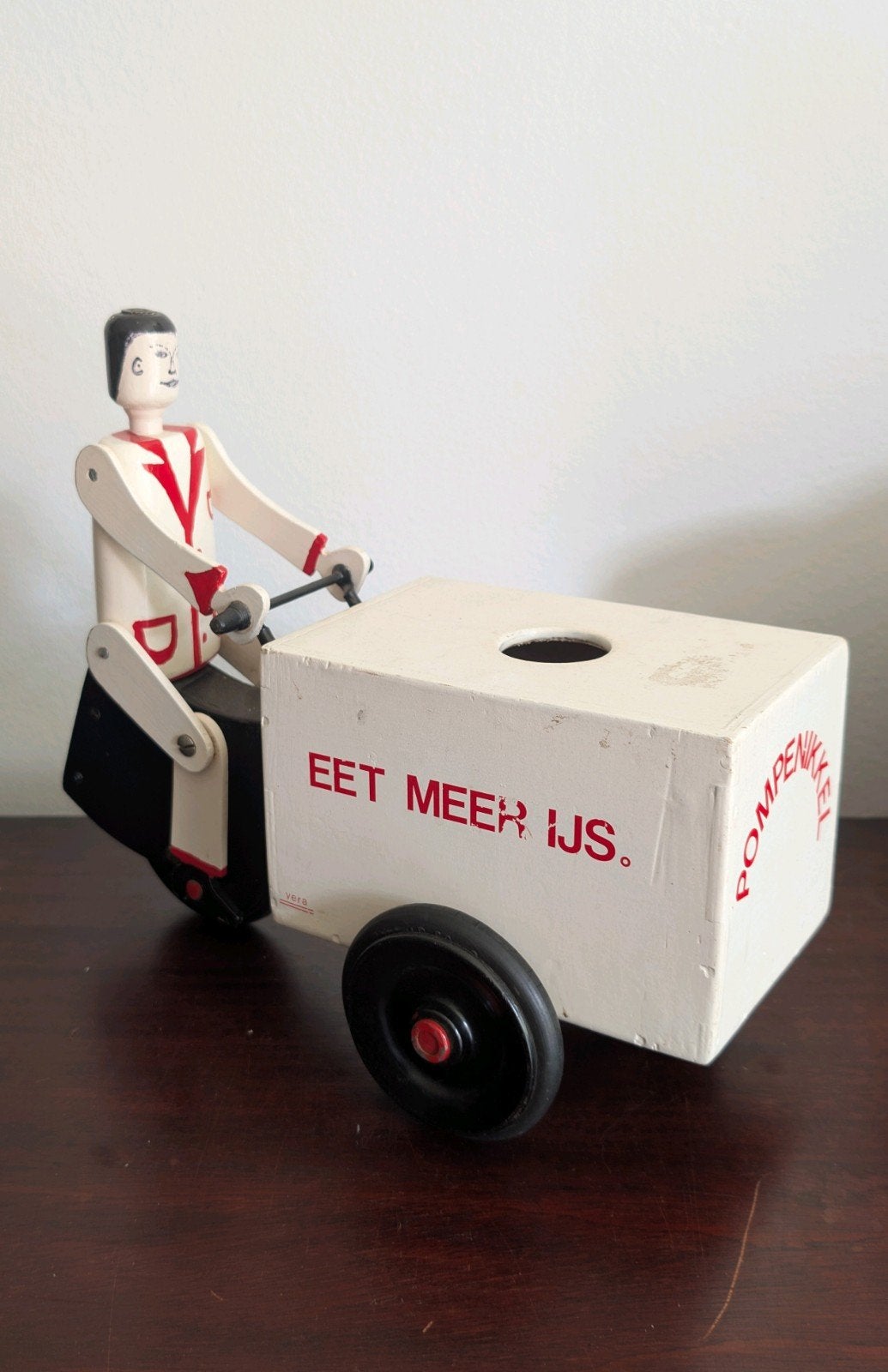 Ijskar hout toonbank winkel display, Ophalen of Verzenden, Gebruikt, Reclamebord