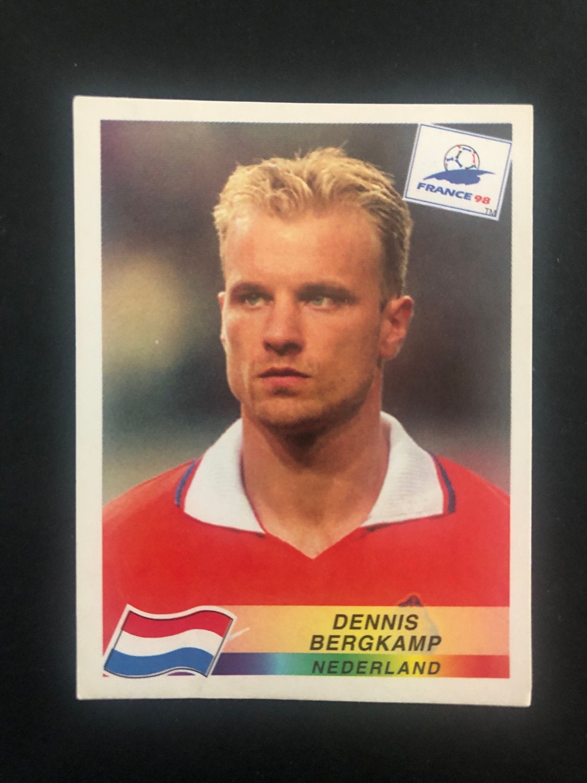 Panini WK 1998 Sticker Dennis Bergkamp Nederland #314, Ophalen of Verzenden, Zo goed als nieuw, Sport