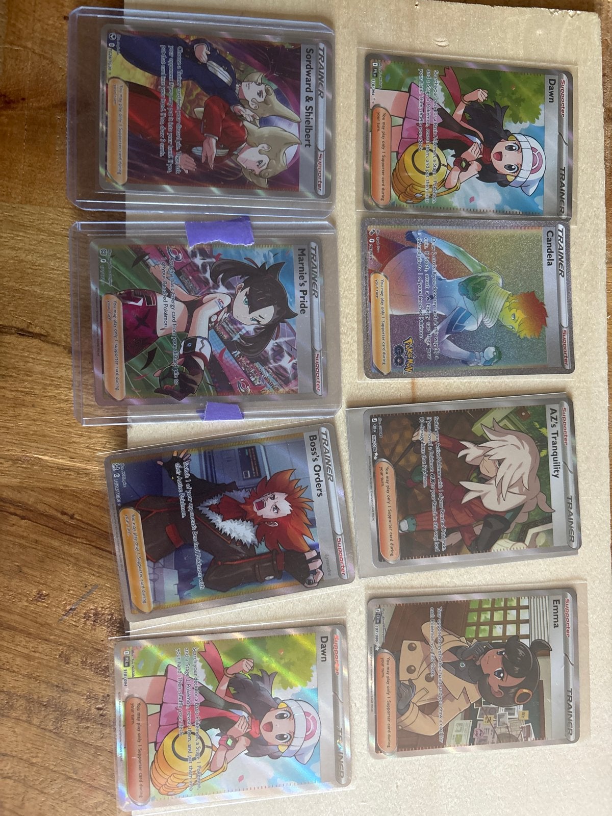 Pokémon Trainer Full Art Kaarten - Diverse Trainers, Ophalen of Verzenden, Zo goed als nieuw, Meerdere kaarten