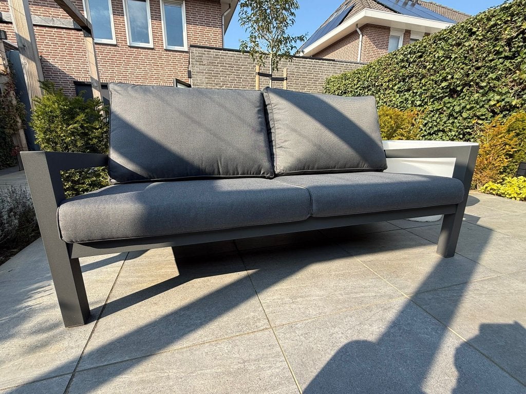 Loungebank incl. tafel (Sofaset Lago), Bank, Aluminium, Zo goed als nieuw, Loungeset