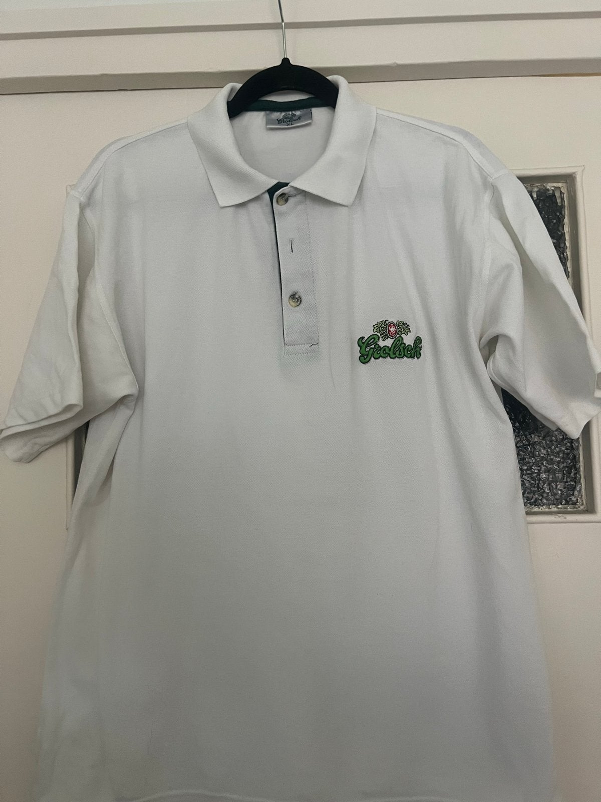 Grolsch Polo shirt - Maat XL - Katoen, Ophalen of Verzenden, Gedragen, Maat 56/58 (XL), Wit