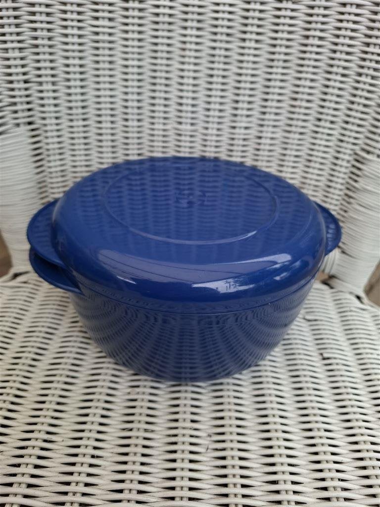 T134 Microwave, Microplus schaal 2,25 ltr. Tupperware, Huis en Inrichting, Gebruikt, Schaal, Blauw, Ophalen of Verzenden