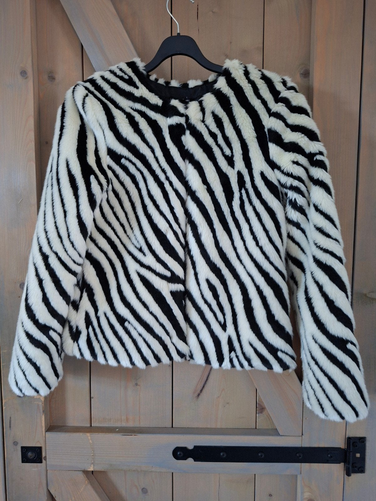 Zebraprint bontjasje - Maat M, Kleding | Dames, Maat 38/40 (M), Zwart, Ophalen of Verzenden, Onbekend