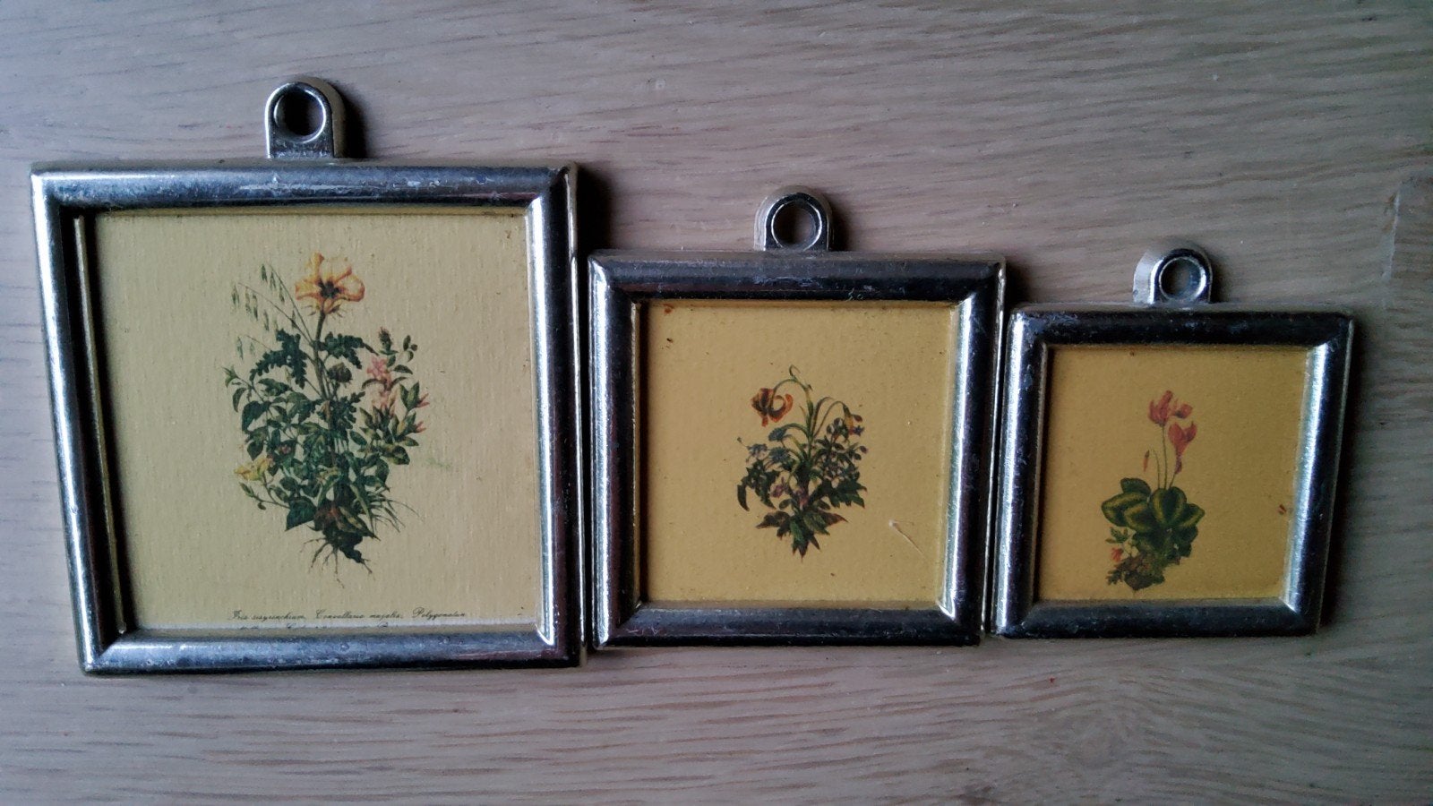 3 Vintage kleine zilver kleur fotolijstjes, Ophalen of Verzenden, Hout, Minder dan 50 cm, Minder dan 50 cm
