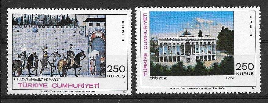 Turkije 1971  Schilderijen, Verzenden, Overige landen, Postfris