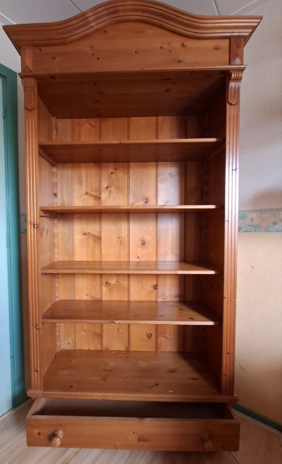 Grenen Boekenkast - 210x100x35 cm, Ophalen, Met plank(en), Gebruikt, 200 cm of meer