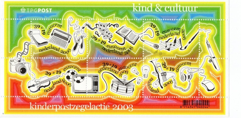 Kinderpostzegelactie 2003 - Kind & Cultuur velletje, Verzenden, Na 1940, Postfris