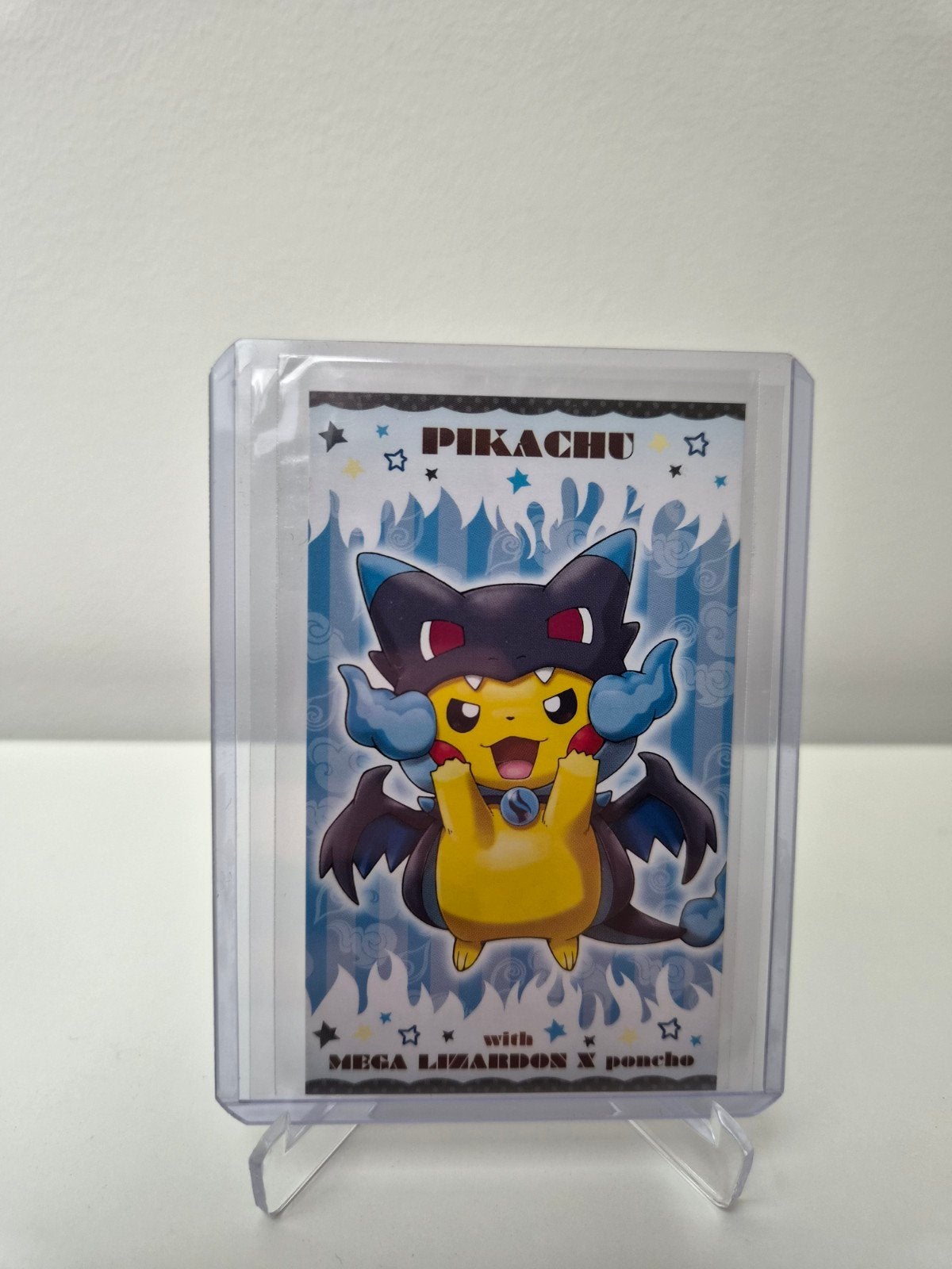 Poncho Wearing Pikachu Mega Charizard X Business Card, Ophalen of Verzenden, Nieuw, Losse kaart