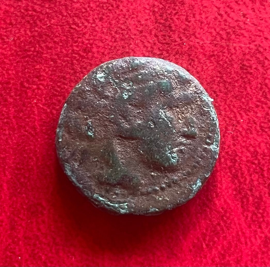 Antiek Griekse munt brons 3e/2e eeuw v Chr, Ophalen of Verzenden, Overige landen, Losse munt
