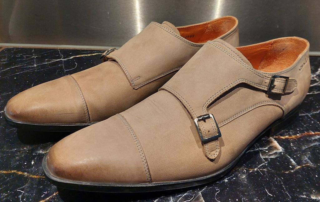 Van Lier double-monk maat 9,5, Kleding | Heren, Schoenen, Overige kleuren, Van Lier, Ophalen of Verzenden, Gespschoenen