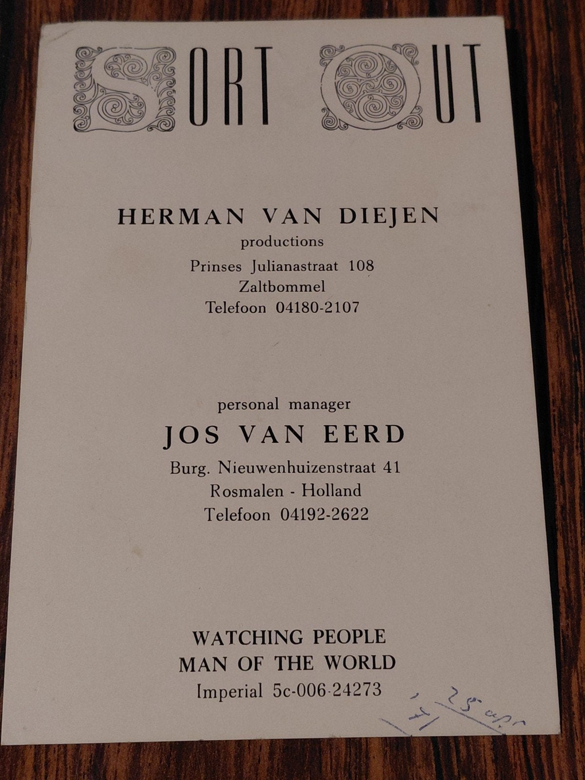 sort out kaart uit 1971, Ophalen of Verzenden