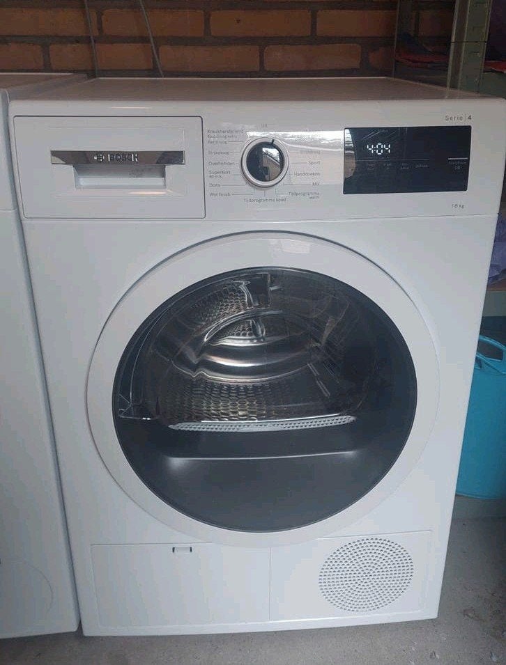 Bosch droger, 3 jaar, Witgoed en Apparatuur, Ophalen, 6 tot 8 kg, Anti-kreukfase, Zo goed als nieuw