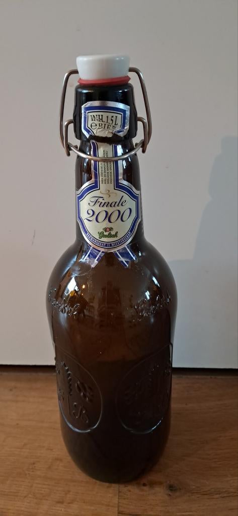 Grolsch Finale 2000 Jubileumfles (Leeg) - 1.5L Beugelfles, Ophalen of Verzenden, Gebruikt, Flesje(s), Grolsch