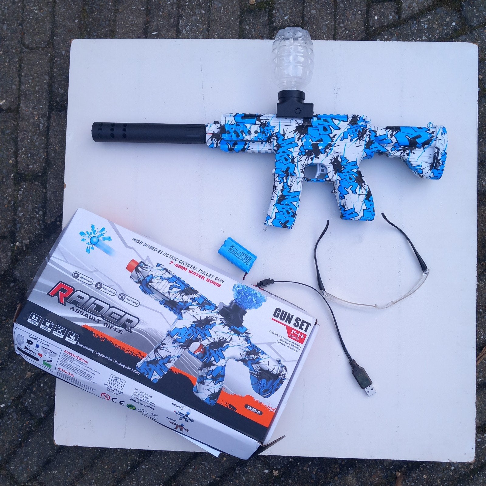 Raider Assault Rifle Water Bead Gun Set, Ophalen of Verzenden, Zo goed als nieuw