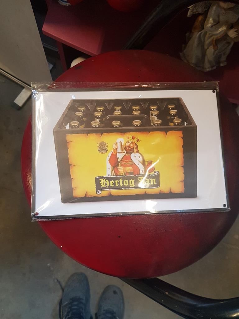 Hertog Jan nieuw 30 x 20 cm, Verzamelen, Biermerken, Ophalen, Nieuw, Reclamebord, Plaat of Schild, Hertog Jan