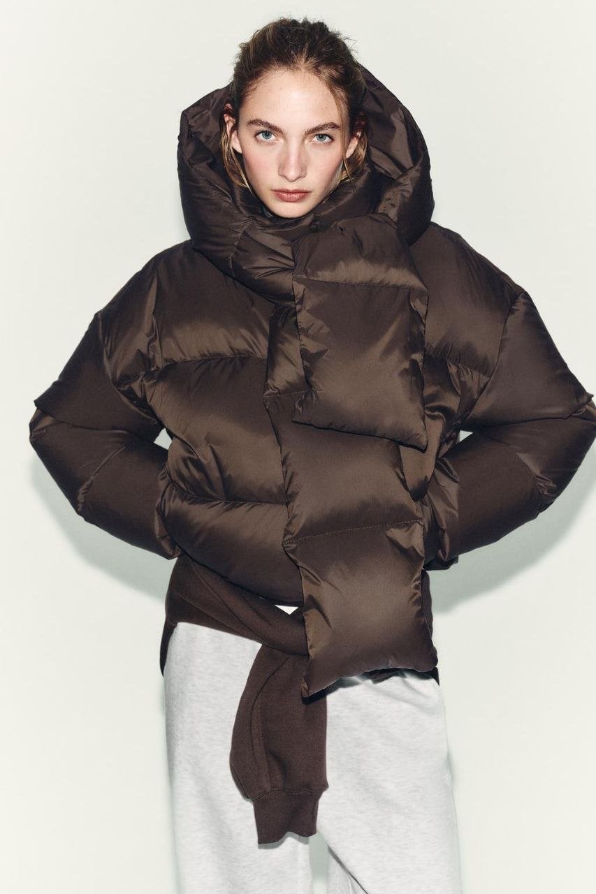 Zara Bruine Puffer Jas – Maat XS/S, Ophalen of Verzenden, Zo goed als nieuw, Maat 34 (XS) of kleiner, Bruin