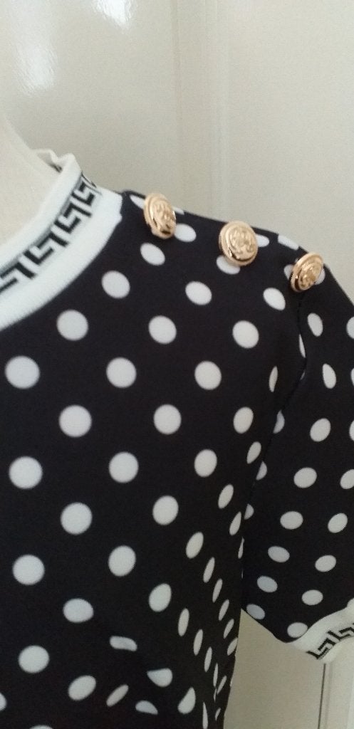 Nieuwe Zwart-Witte Polka Dot Mini Jurk S 36 38 ( Jool ), Kleding | Dames, Zwart, Nieuw, Ophalen of Verzenden, Maat 36 (S)