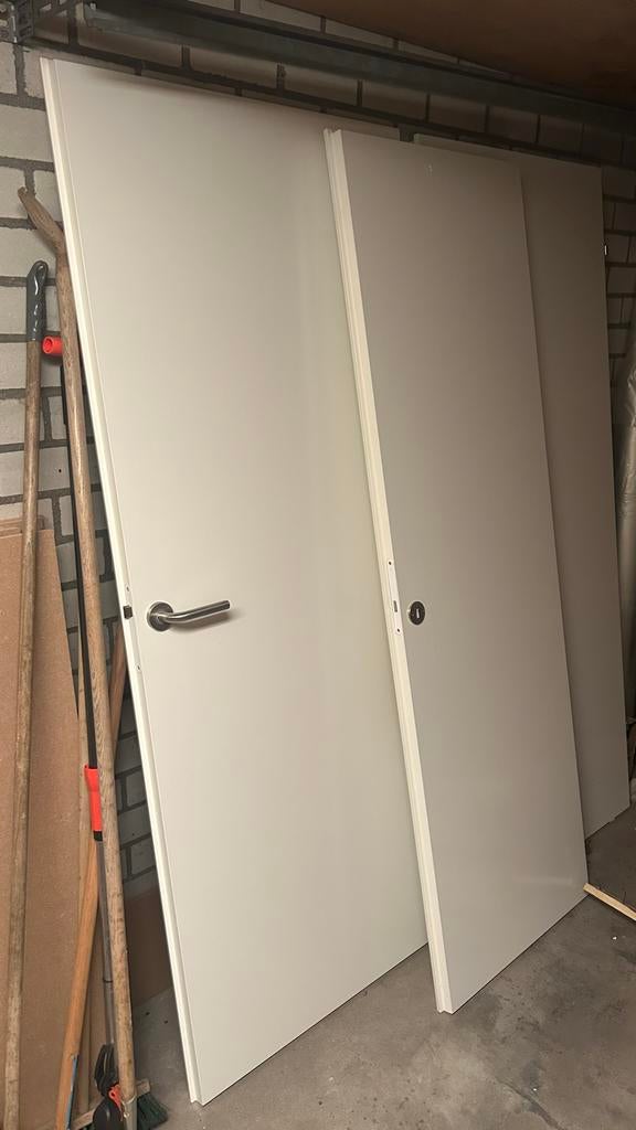 Binnendeuren: toiletdeur en tussendeur, Doe-het-zelf en Verbouw, Deuren en Horren, Ophalen, Gebruikt, 80 tot 100 cm, 215 cm of meer