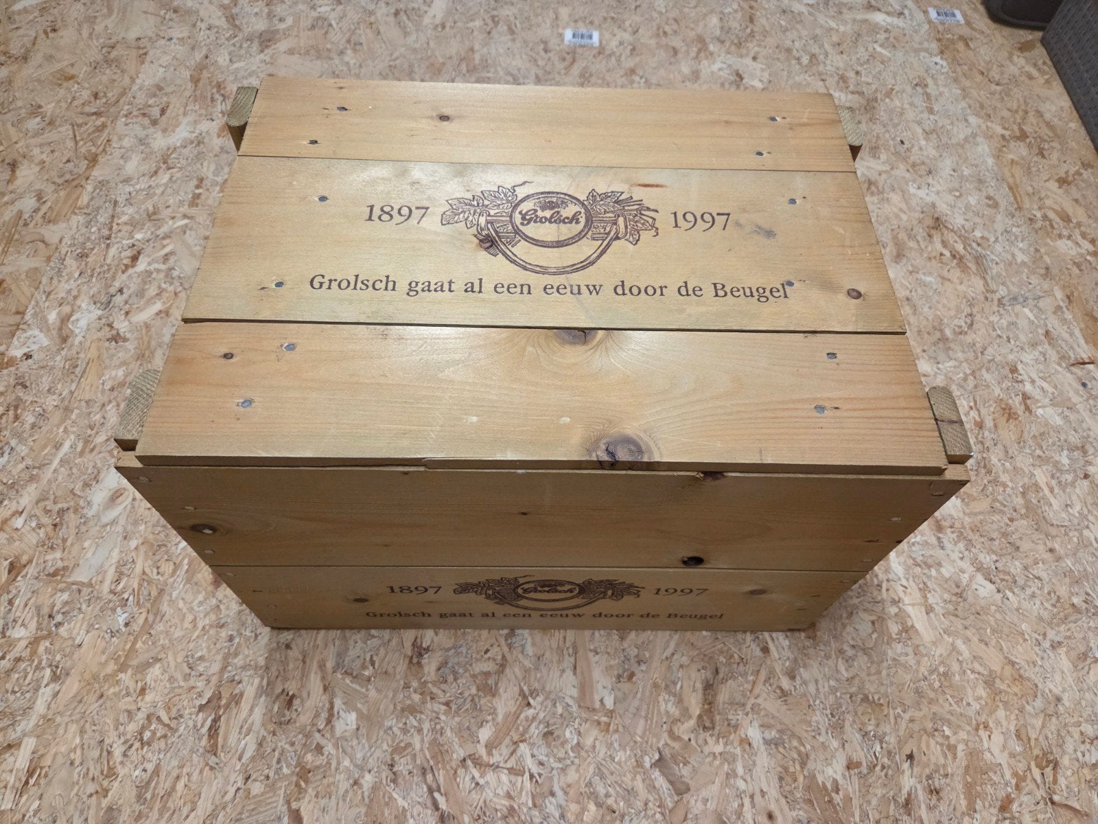 Grolsch kist, Verzamelen, Biermerken, Ophalen, Reclamebord, Plaat of Schild, Grolsch