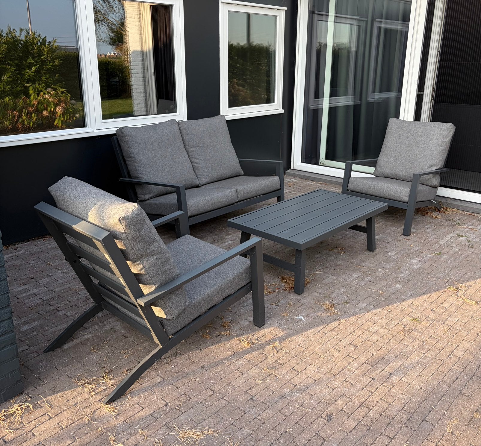 Leuke tuinset. Lima tuinset., Tuin en Terras, Tuinsets en Loungesets, Ophalen, 4 zitplaatsen, Bank, Aluminium